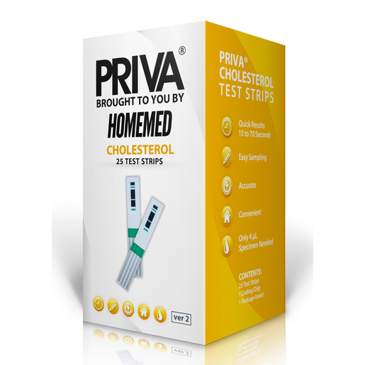 CHOLESTEROL STRIPS PRIVA 25 HOMED