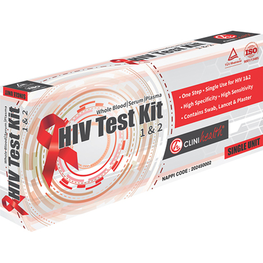 HIV TEST KIT SINGLES CLINIHEALTH 1